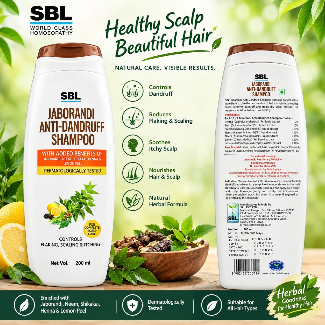 Best Homeopathic Anti Dandruff shampoo