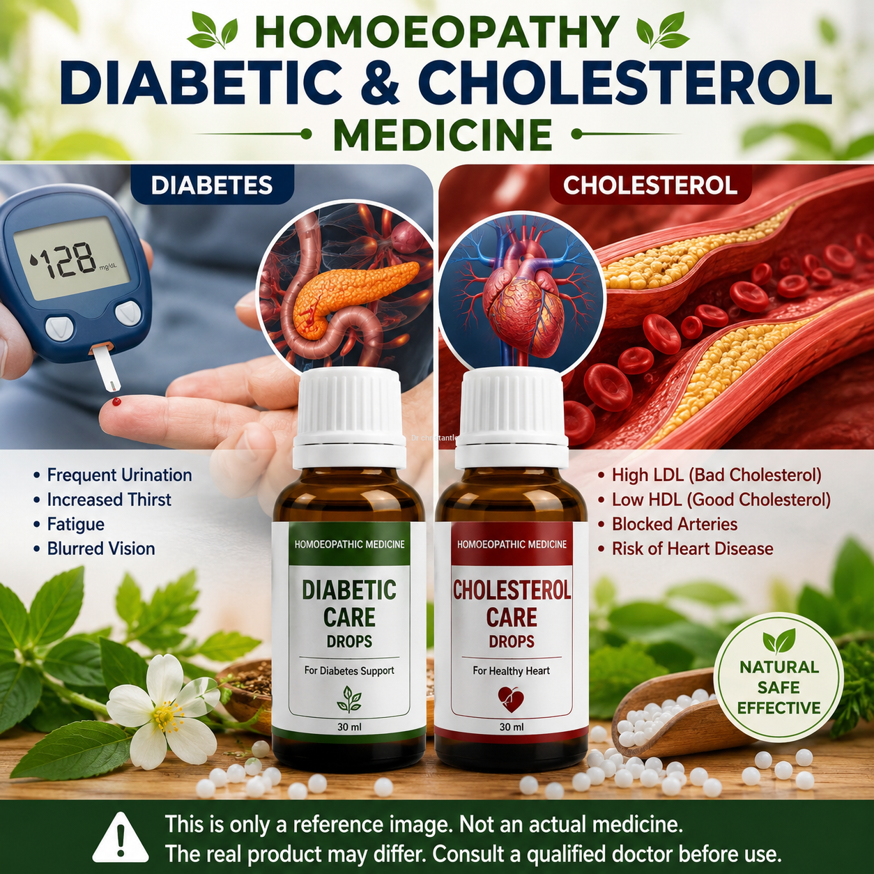 Spl homeopathy diabetic and cholesterol medicine