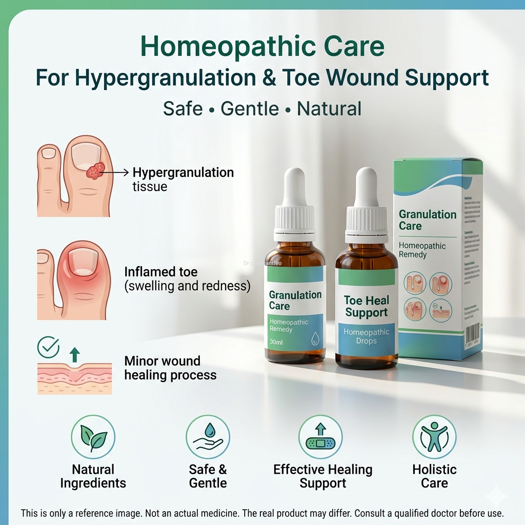 Homeopathic medicine for hyper granulation of Index toe