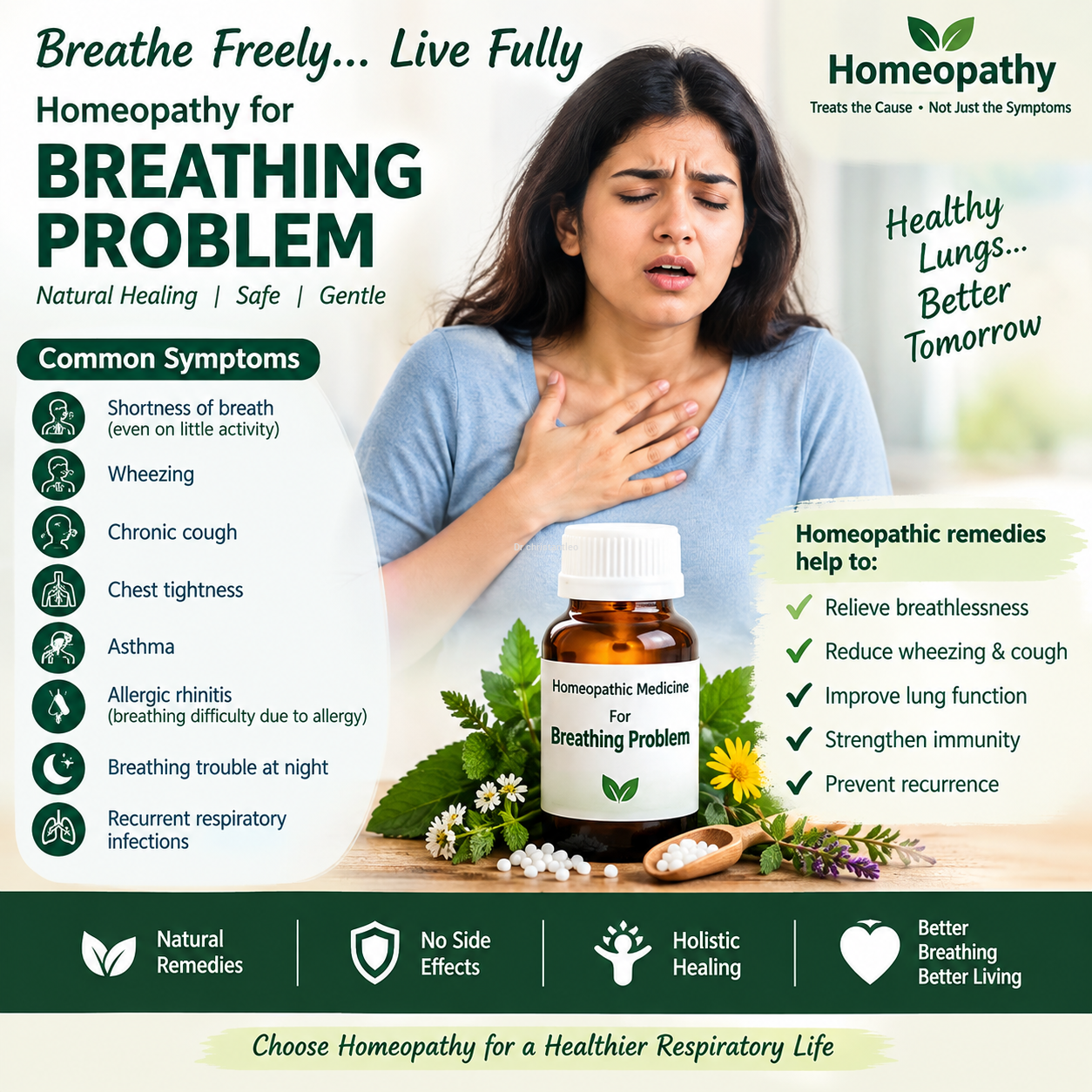 Spl homeopathy Breathing problem medicine