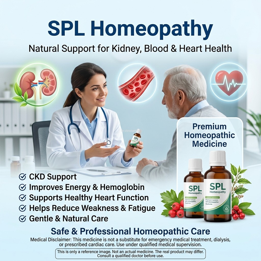 Spl homeopathy ckd,Anemia and Heart failure medicine