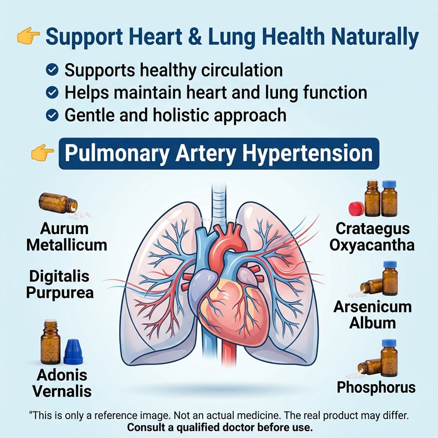 Spl homeopathy Pulmary artery hypertensio medicine