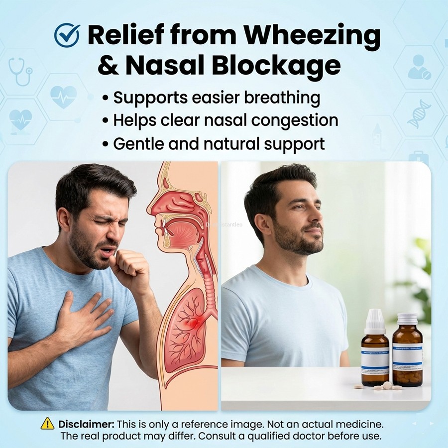 Wheezing and nose blockage medicine