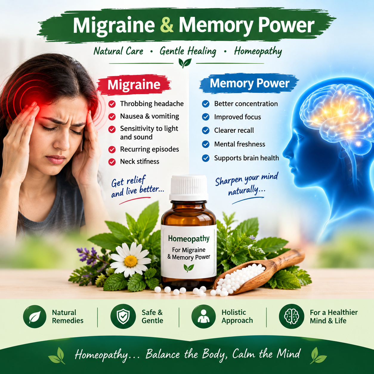 Spl homeopathy migraine and memory power medicine