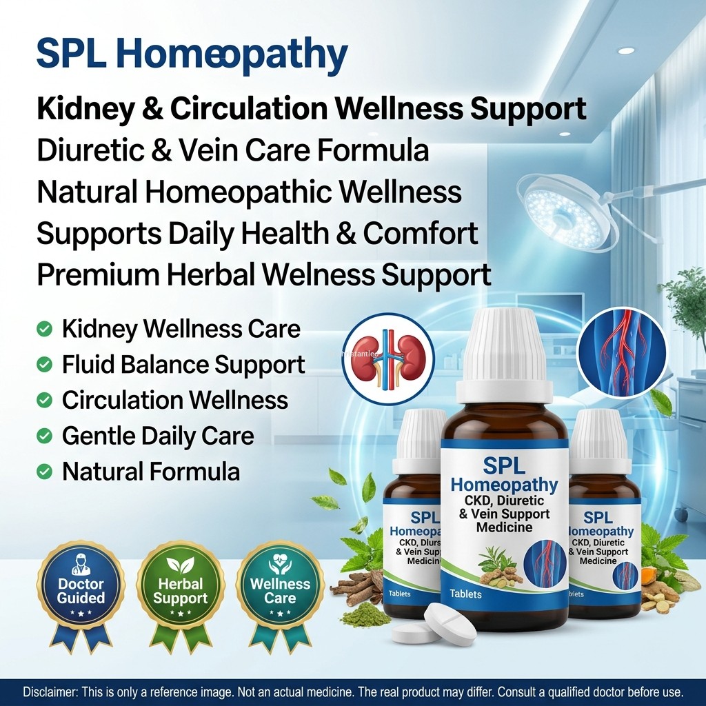 Spl homeopathy CKD,Diuretic and vein block medicine