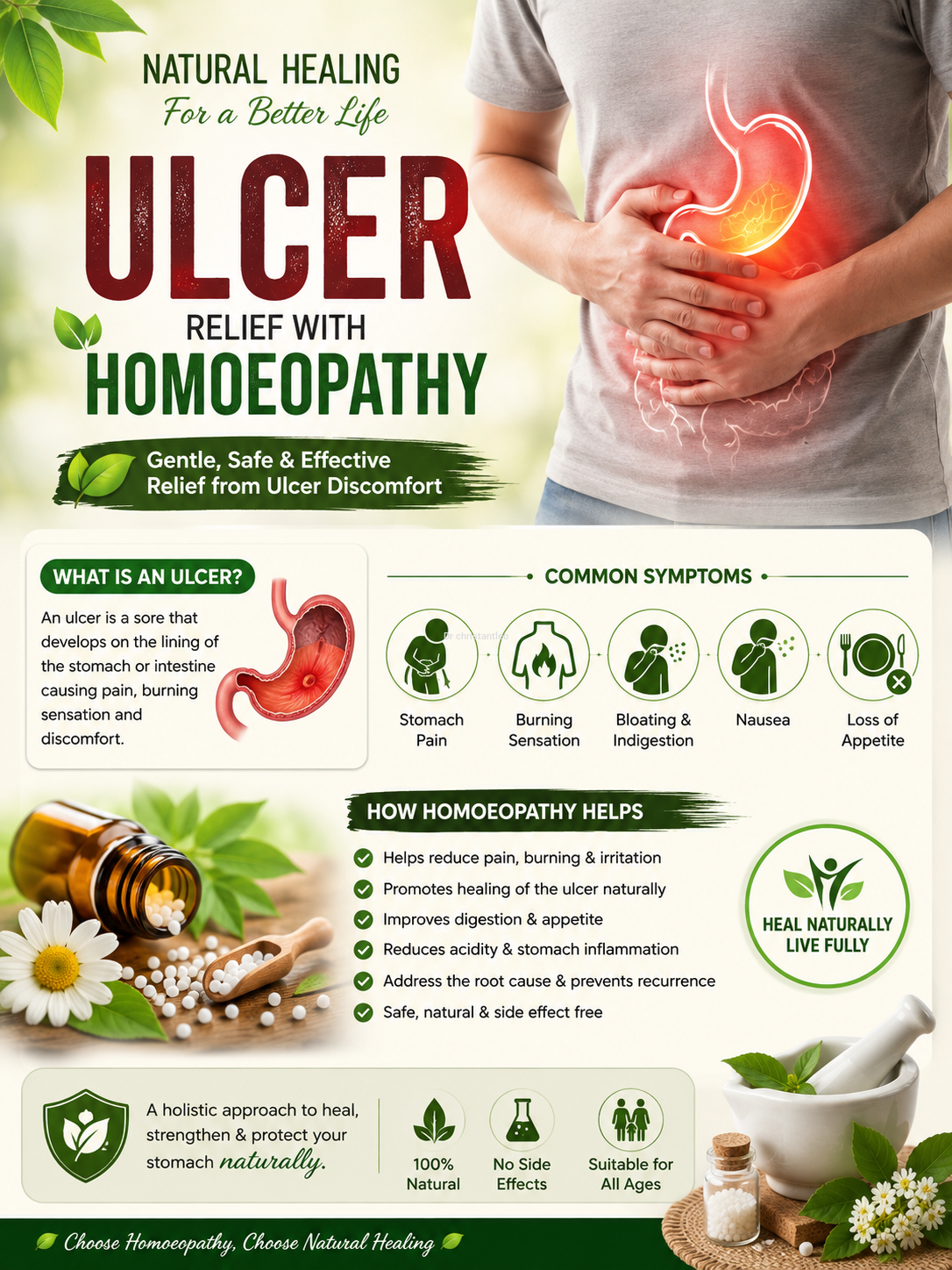 Homeopathic medicine for ulcers